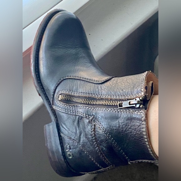 CCO🎉⬇️SHIP Bed Stu Eiffel WomenS 6 Bed Stu Eiffel Black Leather Zip Heeled Boots - Picture 11 of 14